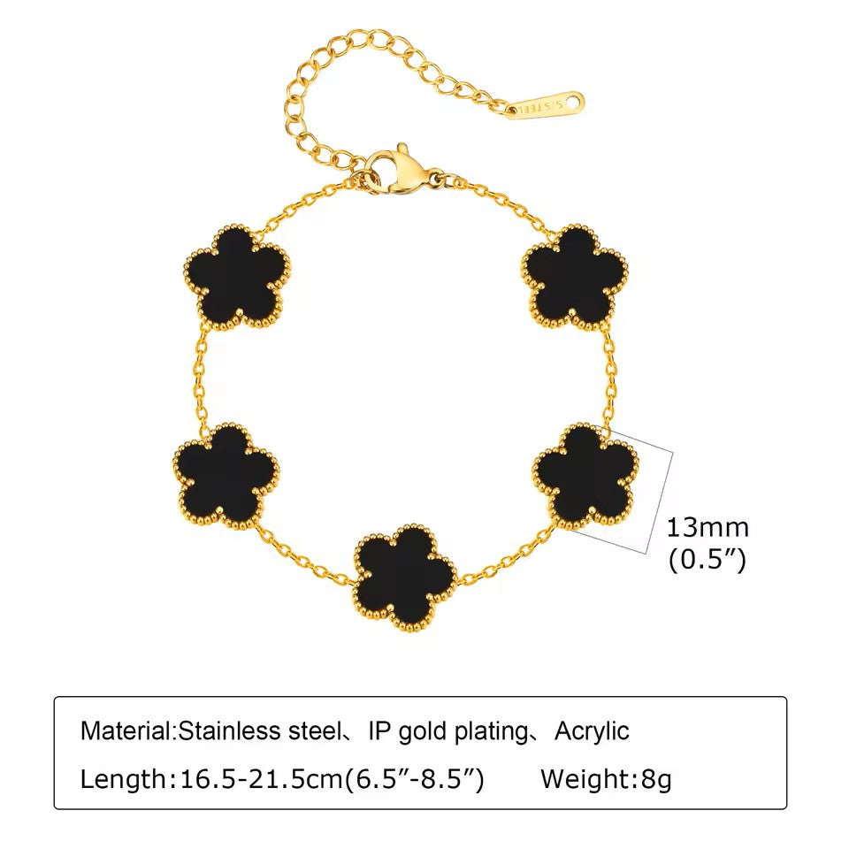 PULSERA TREBOL DE 5 HOJAS