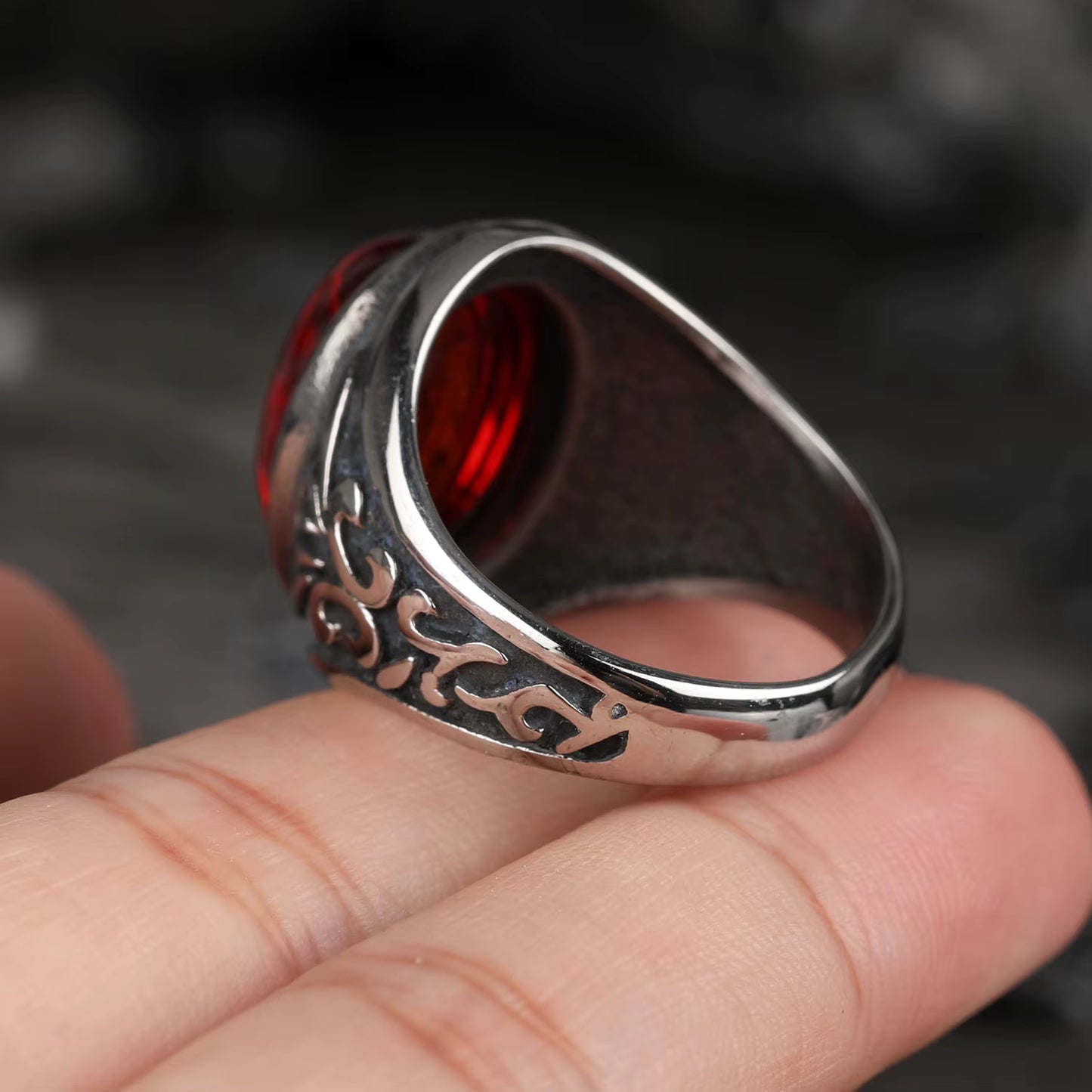 ANILLO PIEDRA OVALADA VINTAGE