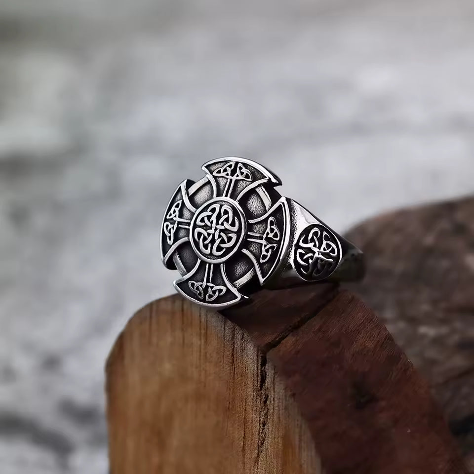 ANILLO CRUZ NUDO VIKINGO