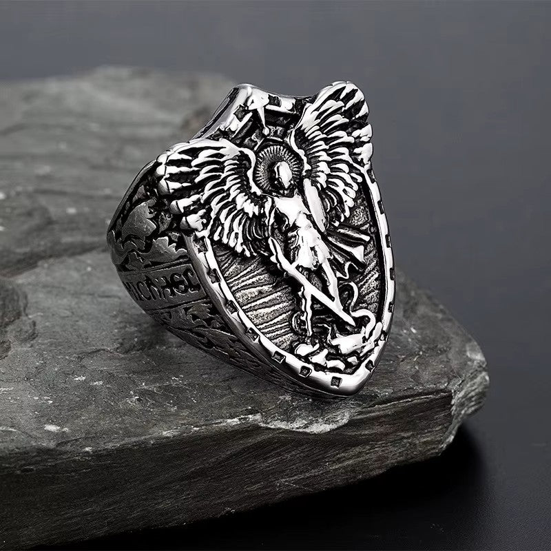 ANILLO SAN MIGUEL ARCANGEL ESCUDO