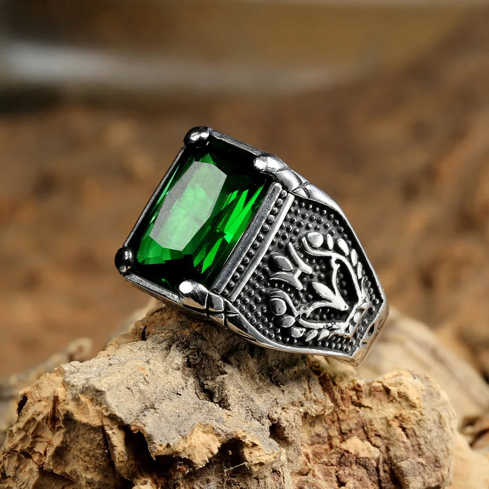 ANILLO PIEDRA CON ESCUDO