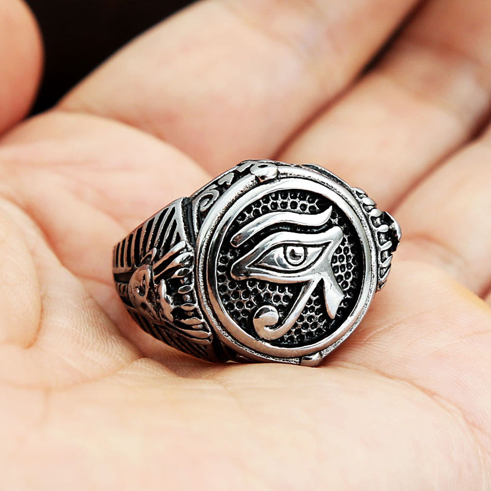 ANILLO OJO DE HORUS PLATEADO