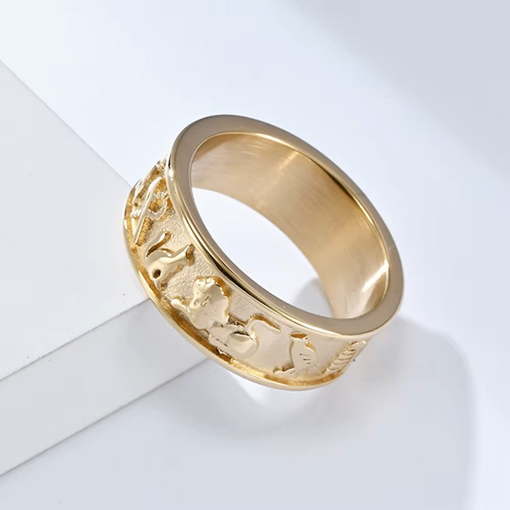 ANILLO CON SIMBOLOS EGIPCIOS