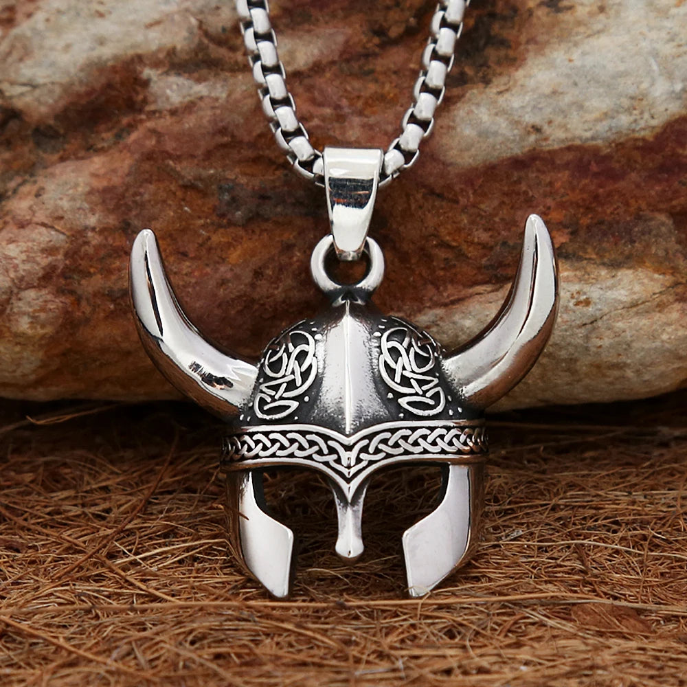 COLLAR CASCO VIKINGO ACERO