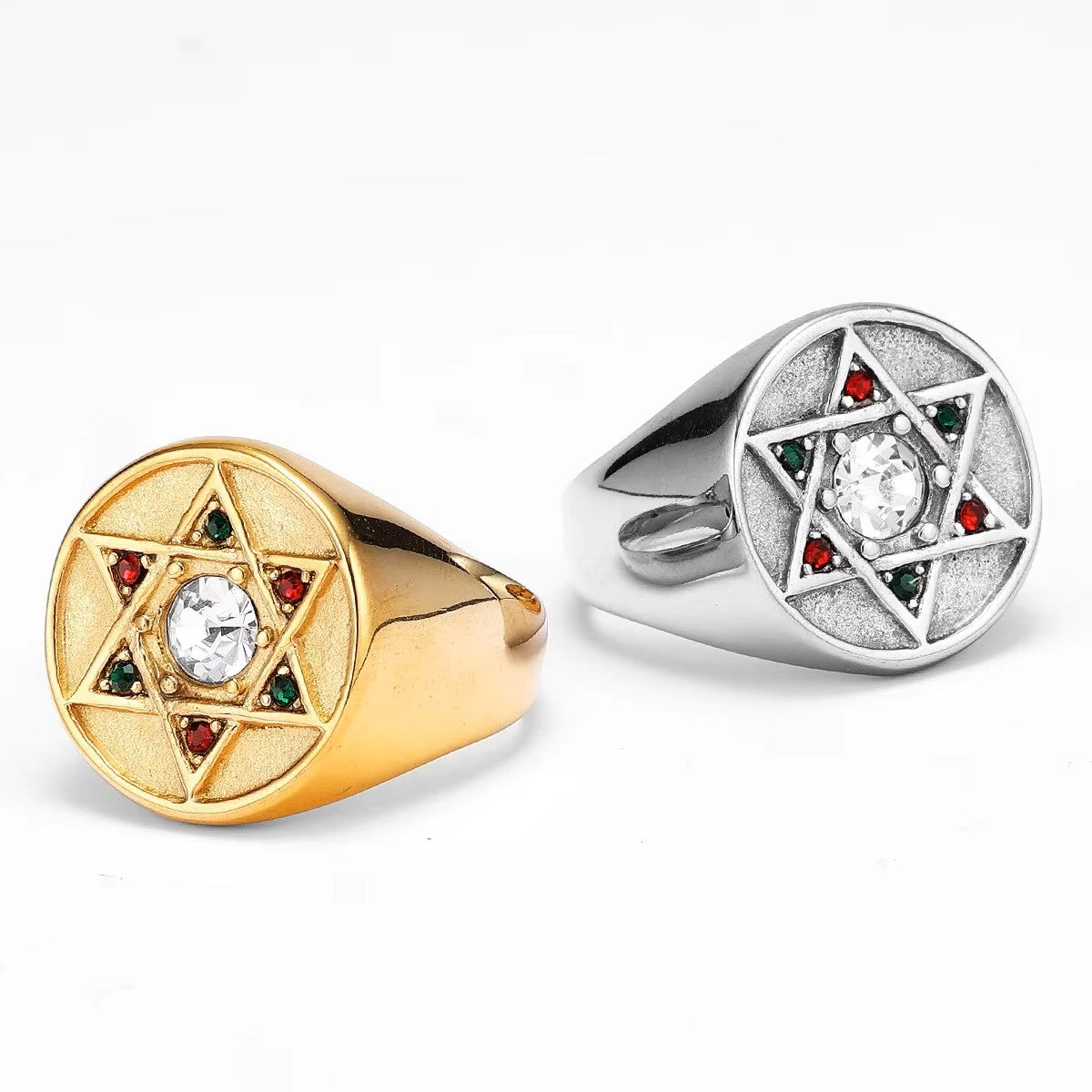 ANILLO ESTRELLA CON CIRCONES