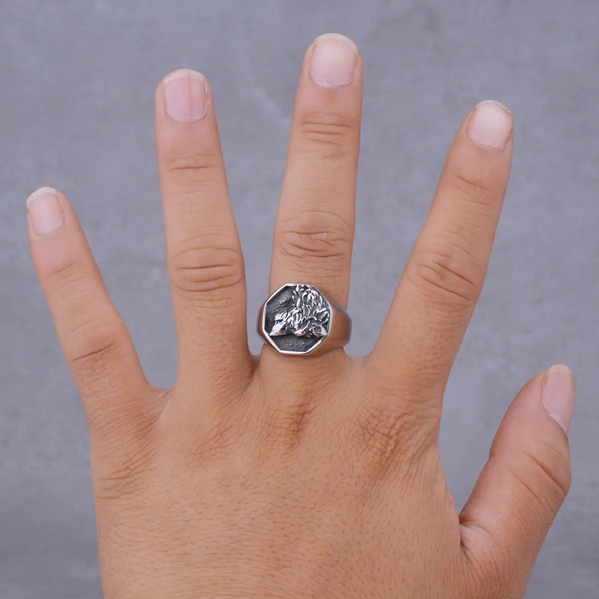ANILLO VIKINGO LOBO