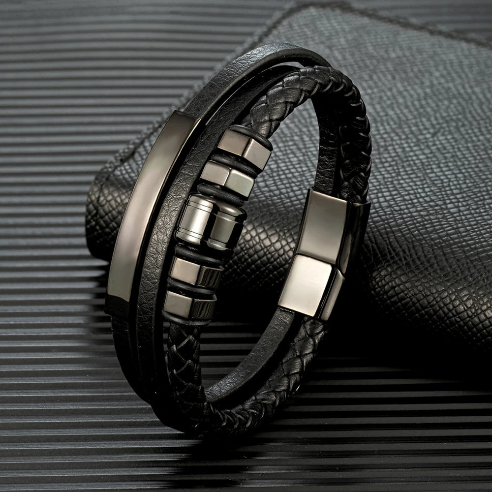 PULSERA TRIPLE TUERCA HEXAGONAL