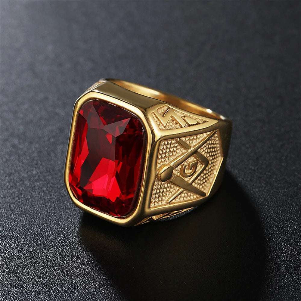 ANILLO PIEDRA MASONICO