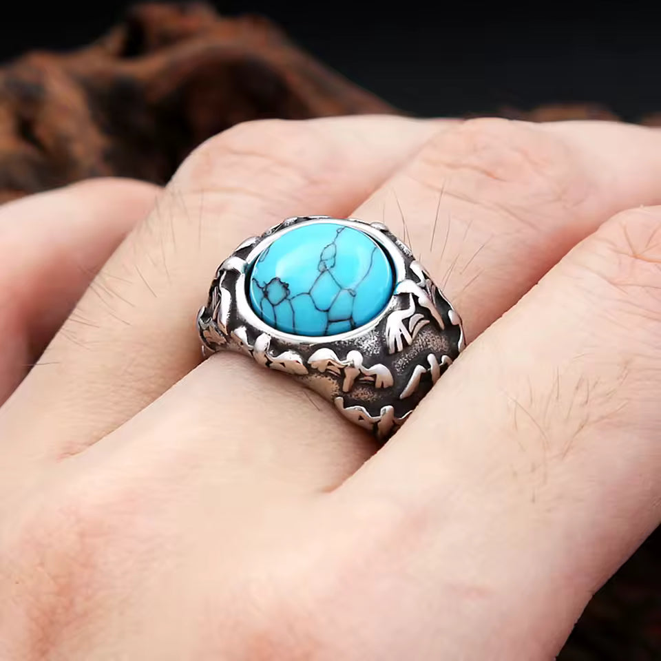 ANILLO PIEDRA Y MURCIELAGOS