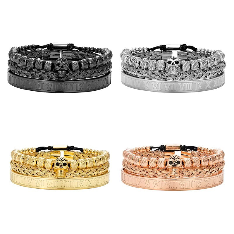 PULSERA SET DE 3 CALAVERA