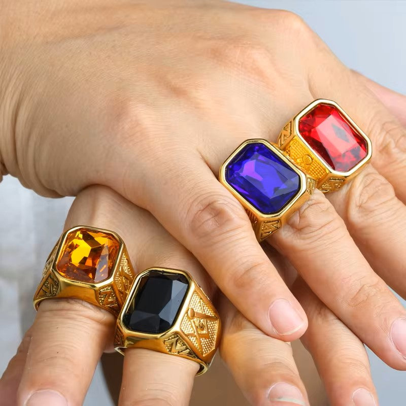 ANILLO PIEDRA MASONICO