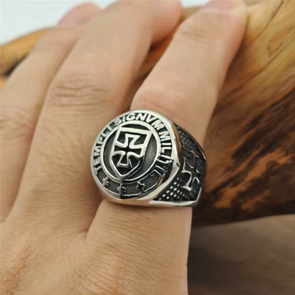 ANILLO ESCUDO CRUZADO