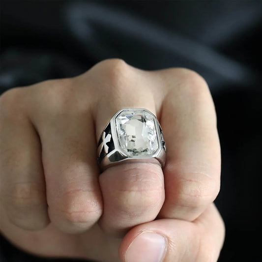 ANILLO PIEDRA Y CRUZ