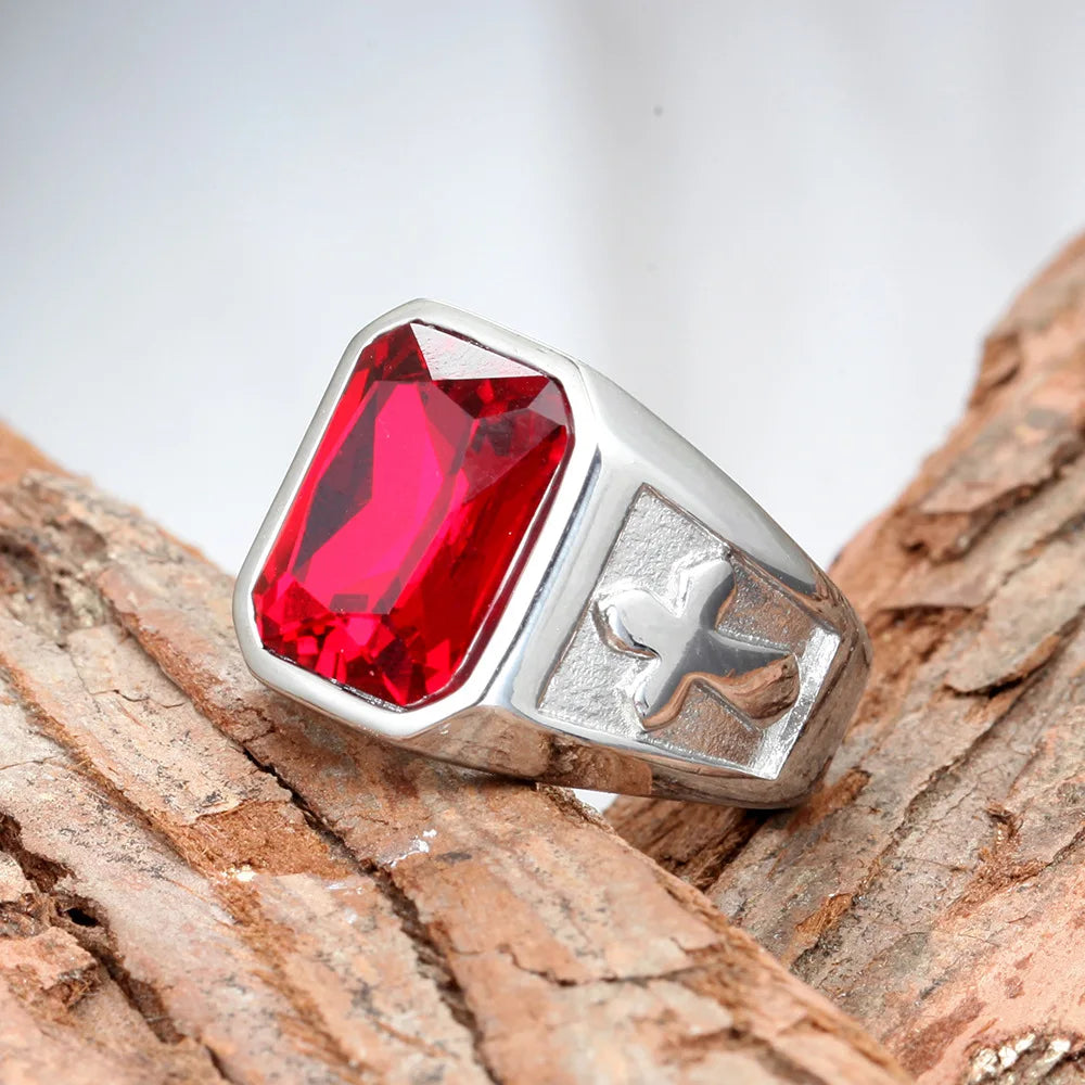 ANILLO PIEDRA Y CRUZ
