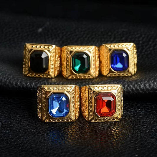 ANILLO CUADRADO PIEDRAS