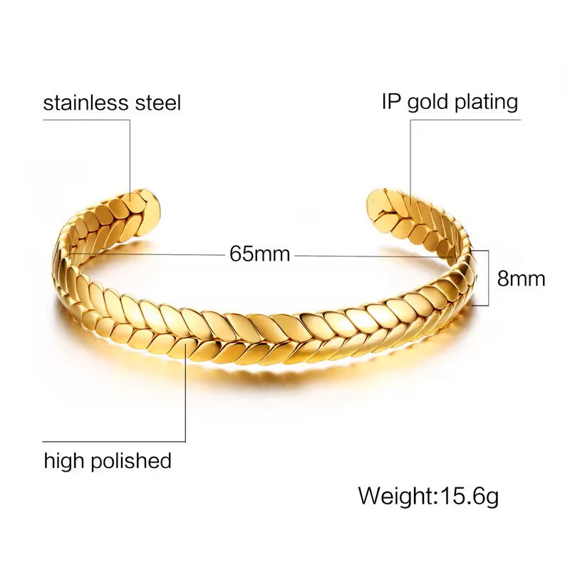 PULSERA CON DISEÑO DE TRIGO