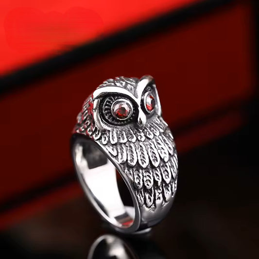 ANILLO BUHO PLATEADO