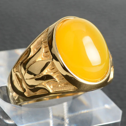 ANILLO CON PIEDRA Y FLOR DE LOTO