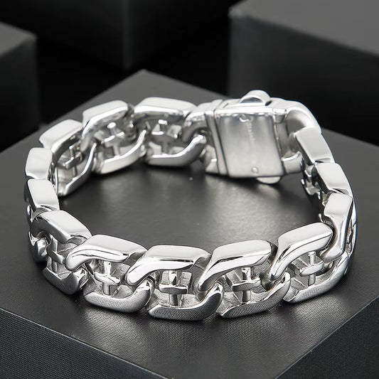 PULSERA MACIZA CON CRUZ