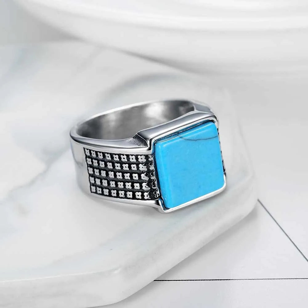 ANILLOS PIEDRA AZUL