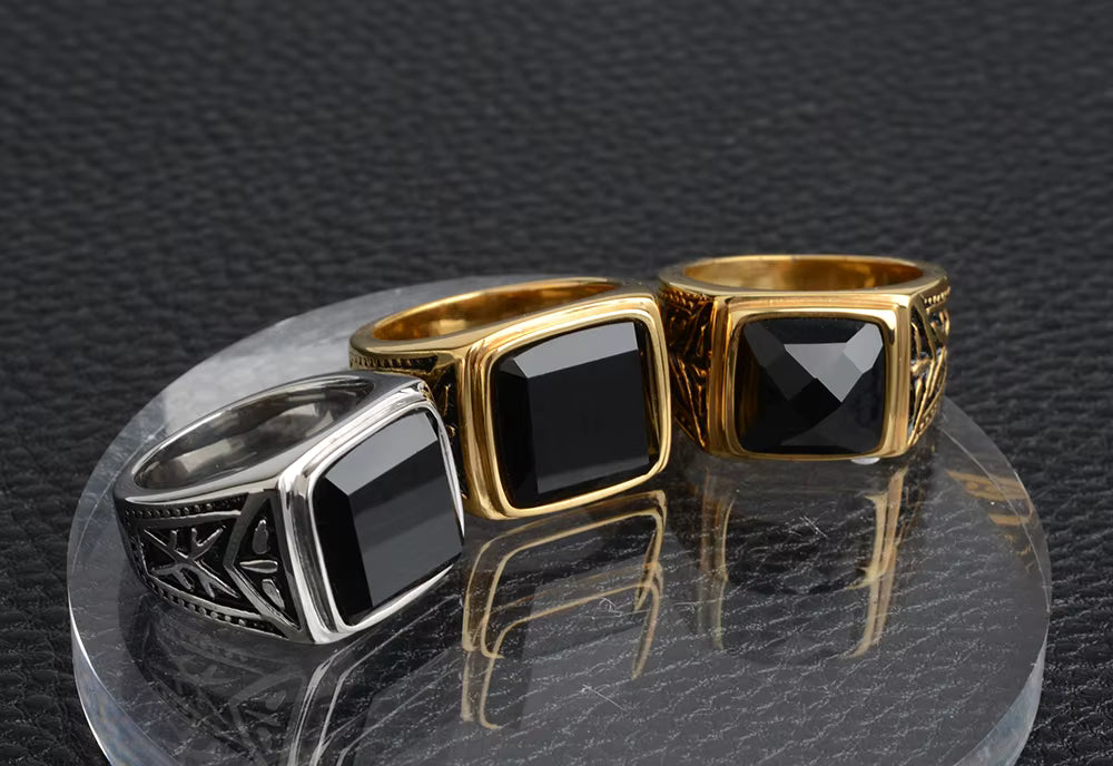 ANILLO CON PIEDRA DE ONIX