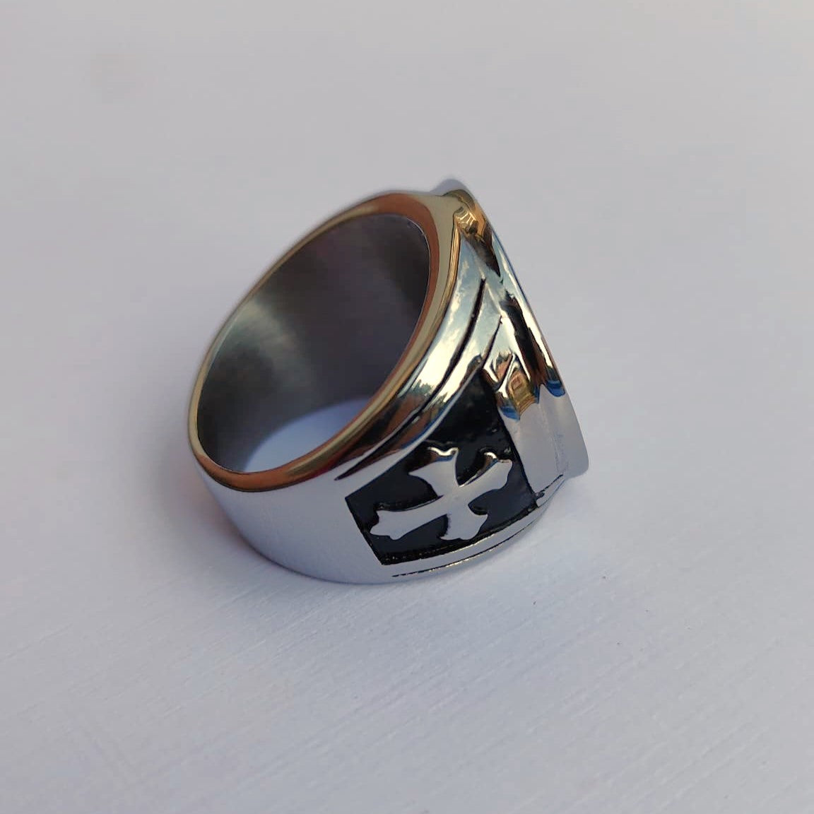 ANILLO SAN BENITO ABAD PLATEADO