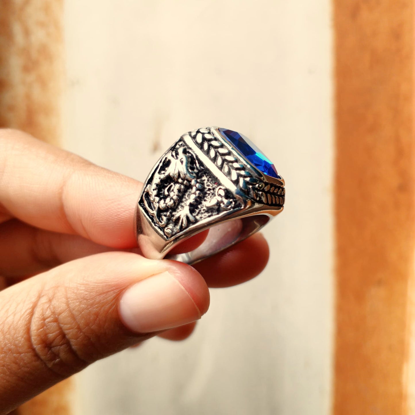 ANILLO PIEDRA AZUL DRAGON