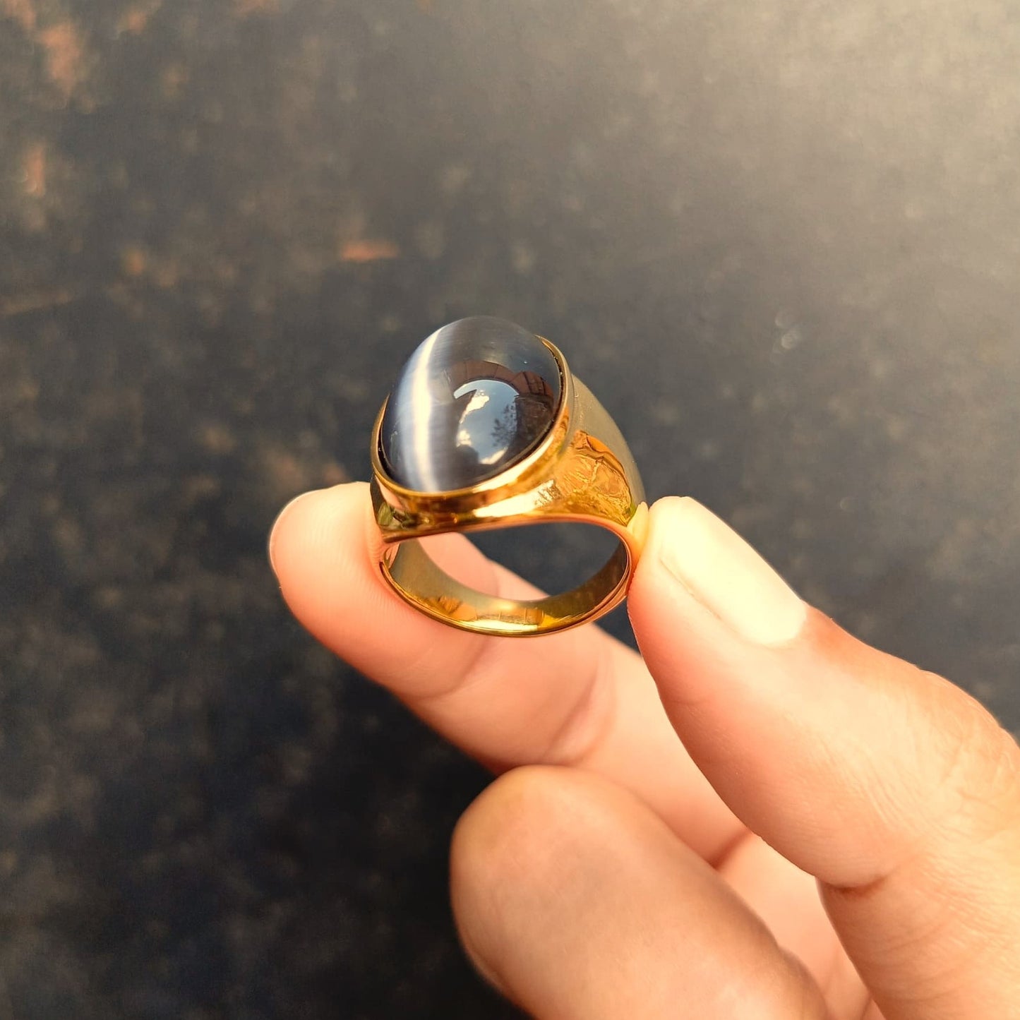 ANILLO ELEGANTE PIEDRA OVALADA