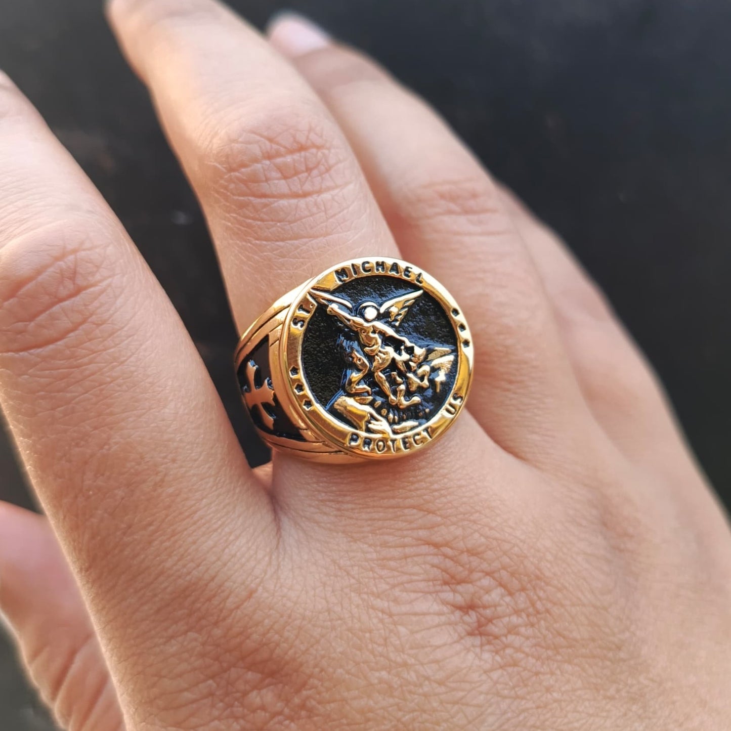 ANILLO SAN MIGUEL ARCANGEL DORADO