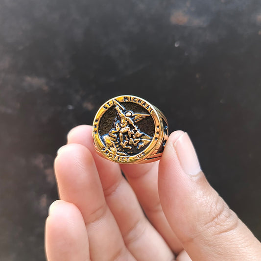 ANILLO SAN MIGUEL ARCANGEL DORADO
