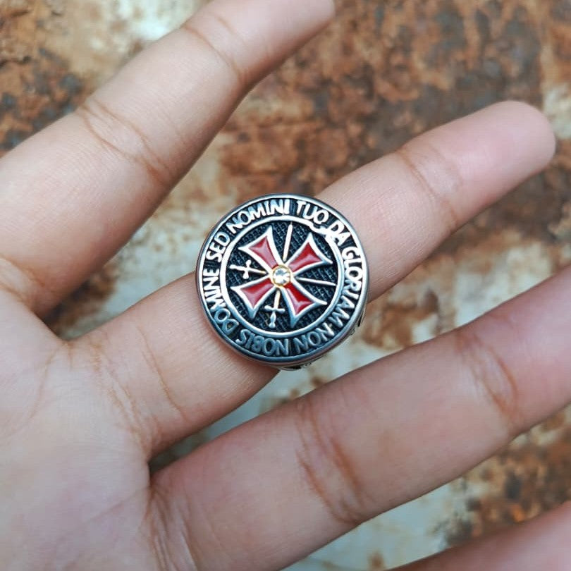 ANILLO CRUZADO TEMPLARIO (CON DETALLES)