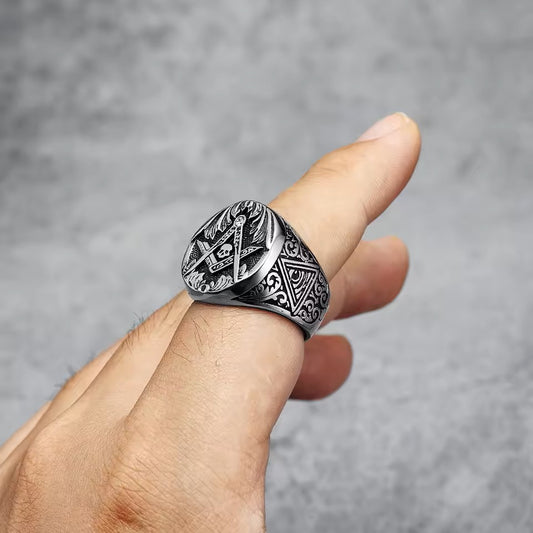 ANILLO CALAVERA MASONICO