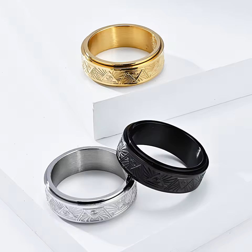 ANILLO TRIANGULO CON OJO (ANTIESTRES)