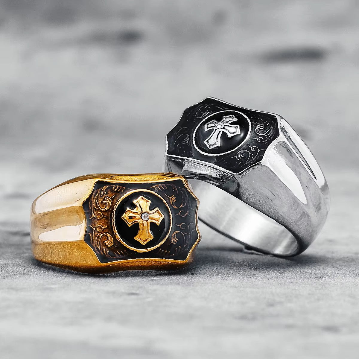 ANILLO CRUZADO RECTANGULAR