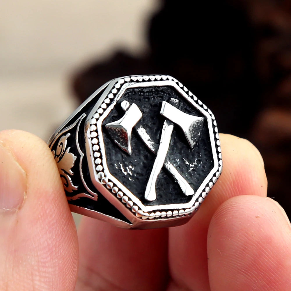 ANILLO DOBLE HACHA