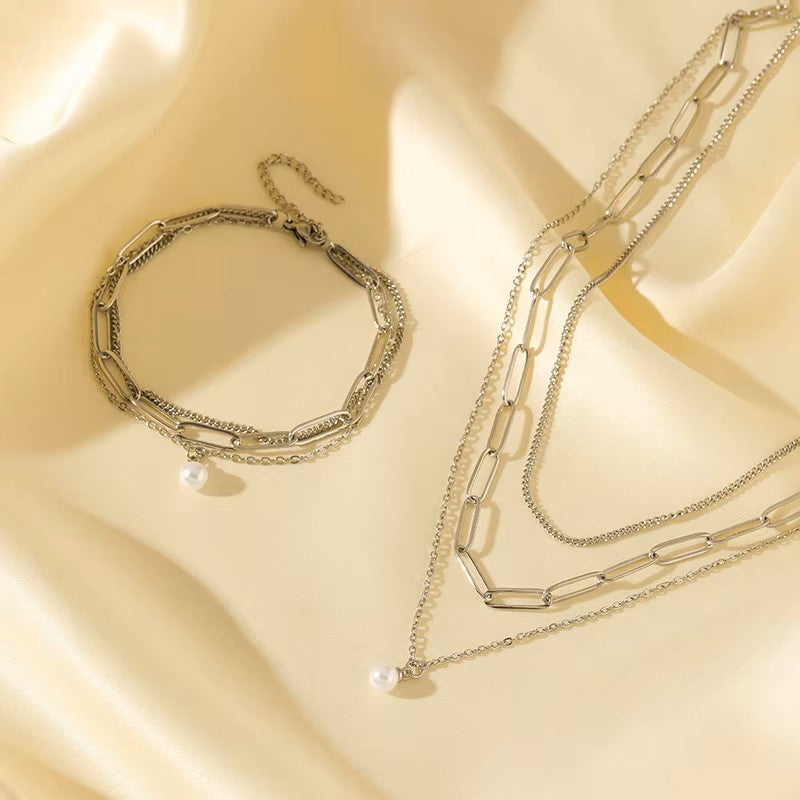 SET COLLAR Y PULSERA TRIPLE