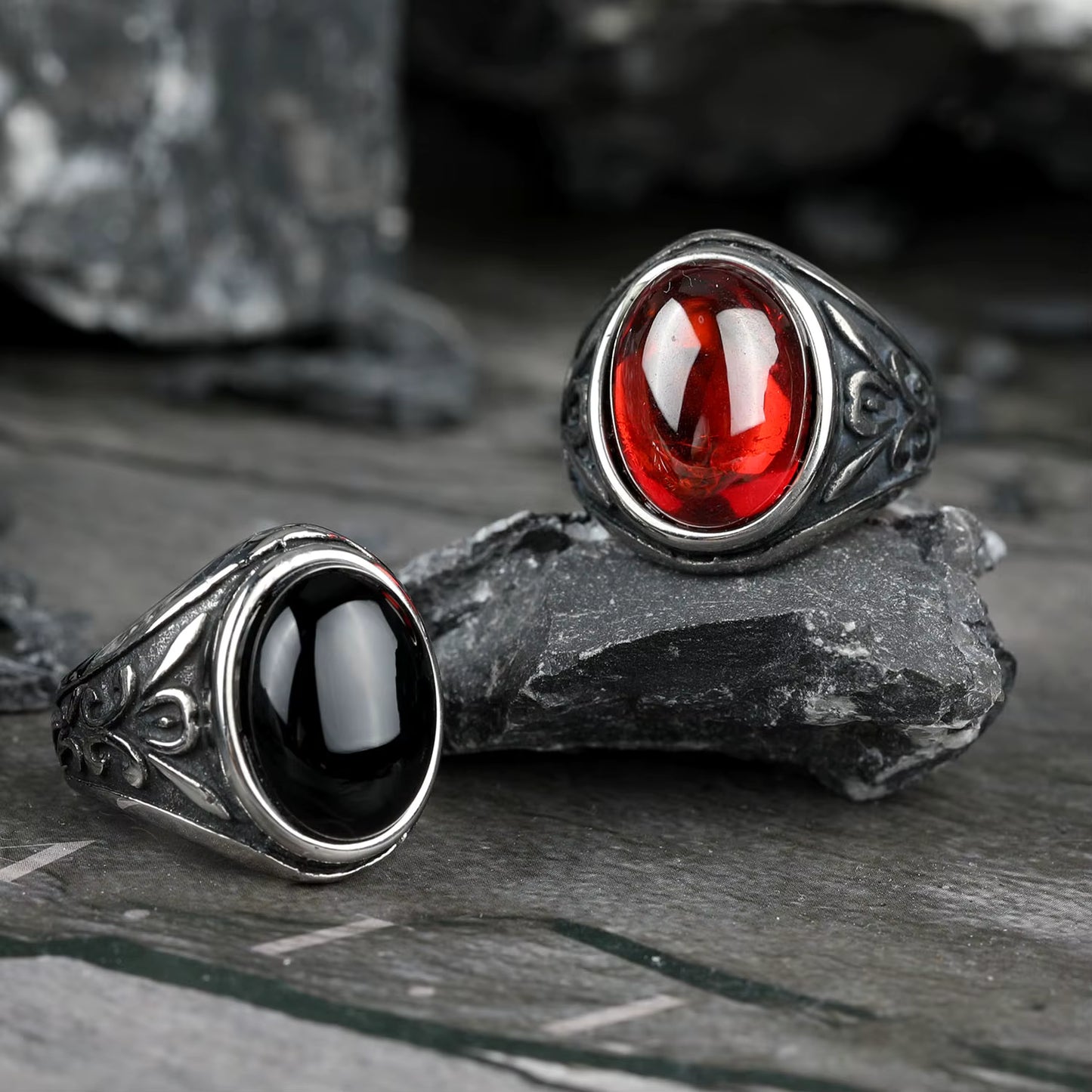 ANILLO PIEDRA OVALADA VINTAGE