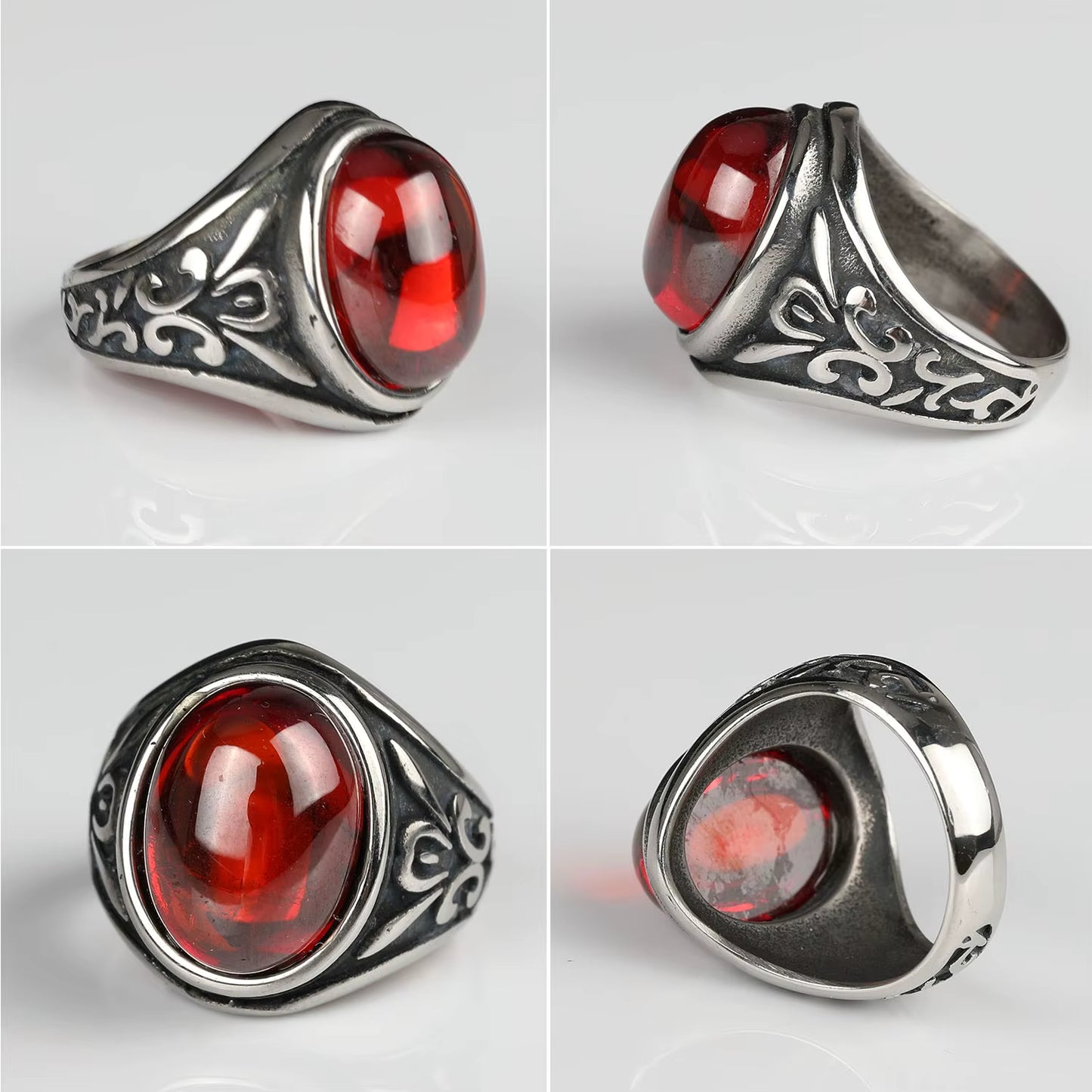 ANILLO PIEDRA OVALADA VINTAGE