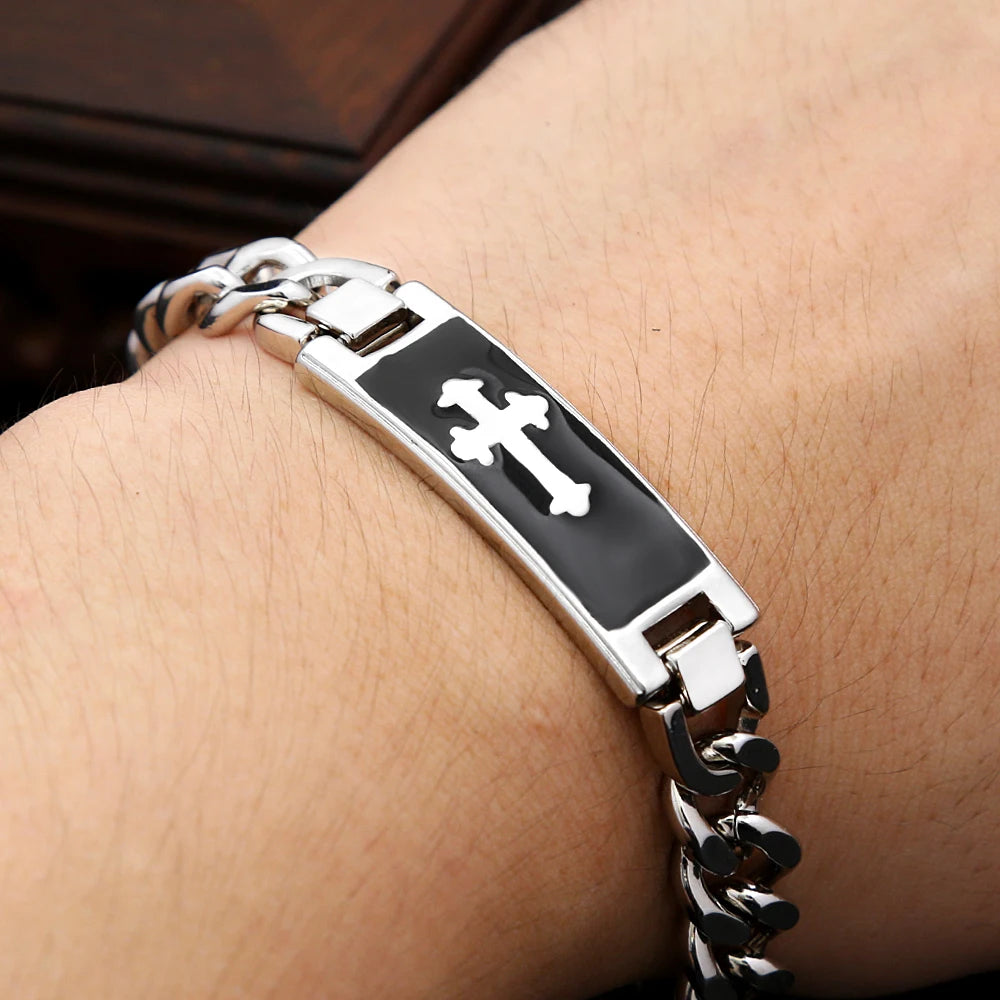 PULSERA CRUZ TIPO ESCLAVA