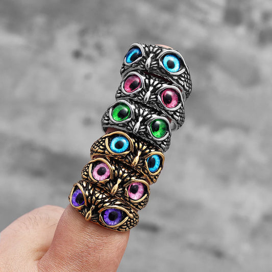 ANILLO ACERO INOXIDABLE BUHO UNISEX