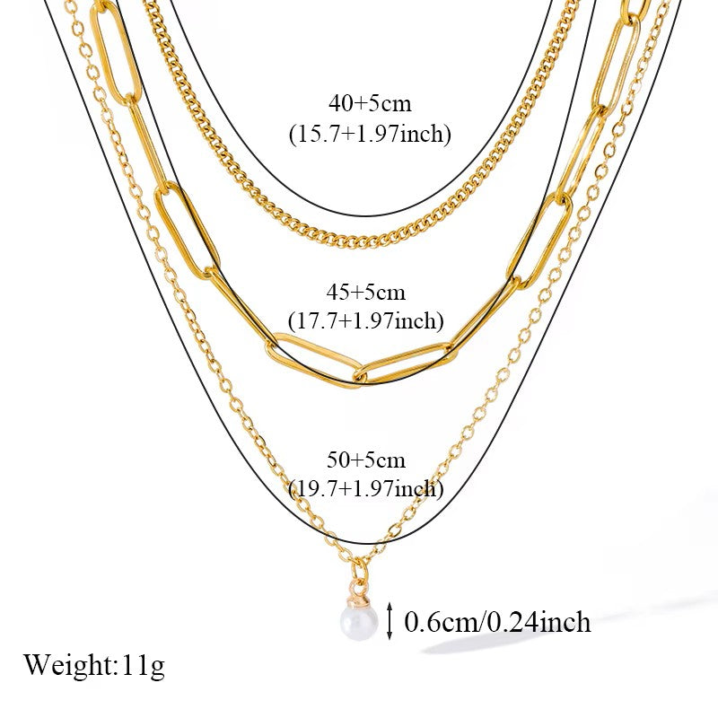 SET COLLAR Y PULSERA TRIPLE