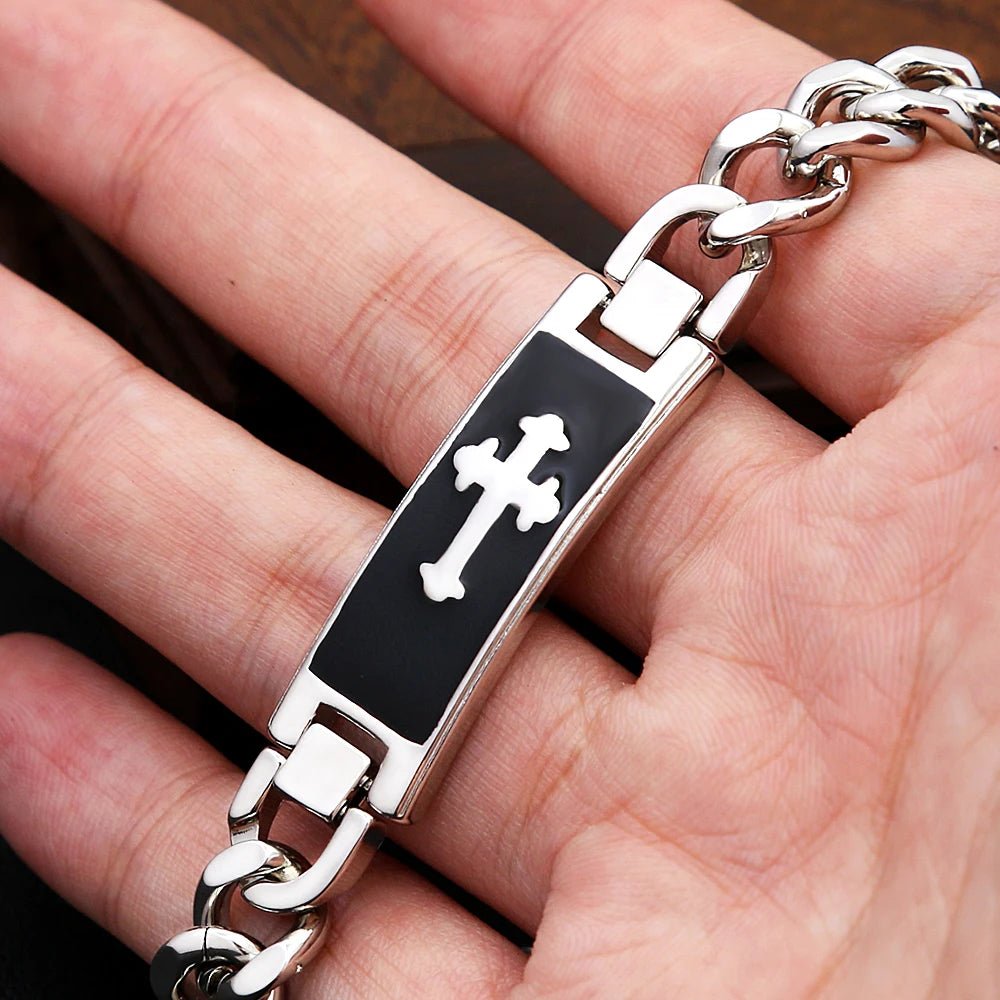 PULSERA CRUZ TIPO ESCLAVA