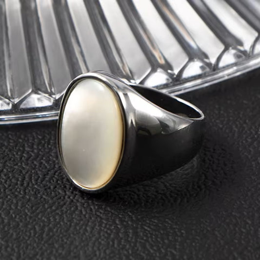 ANILLO PIEDRA BLANCA