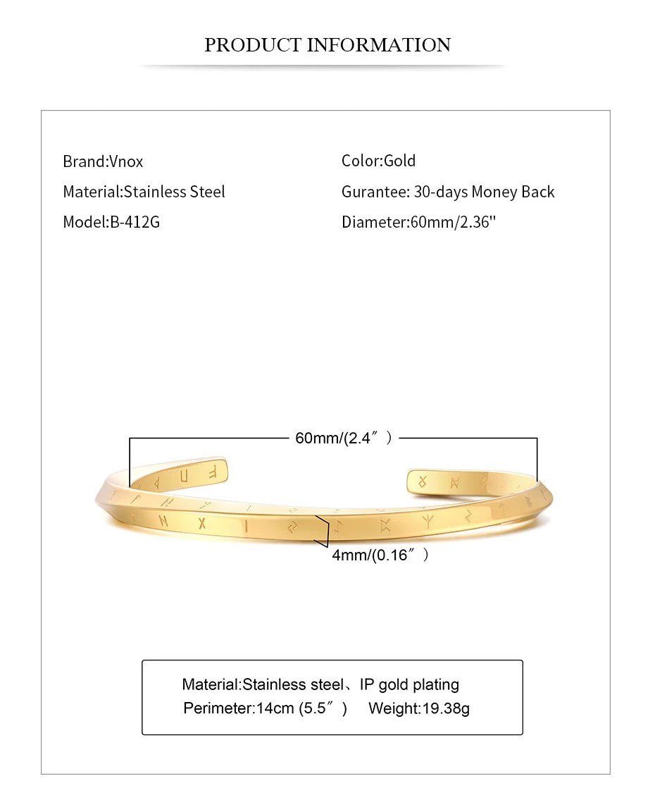 PULSERA VIKINGA DE ACERO INOXIDABLE