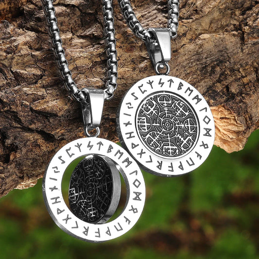 COLLAR BRUJULA VIKINGA GIRATORIA
