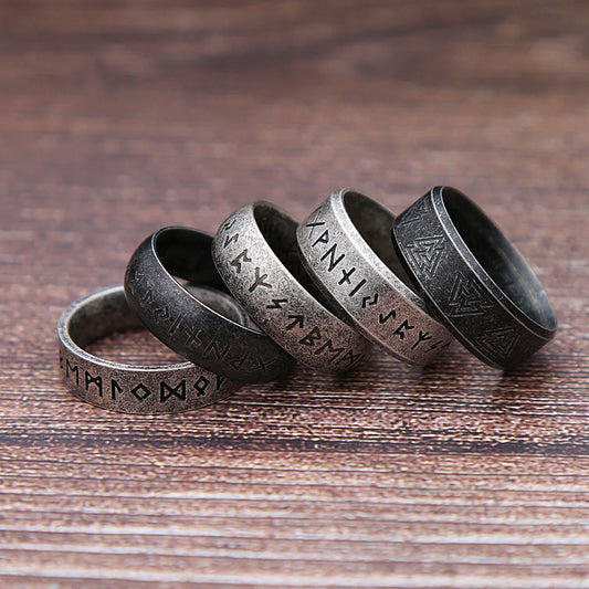 ANILLO LISO LETRA VIKINGAS
