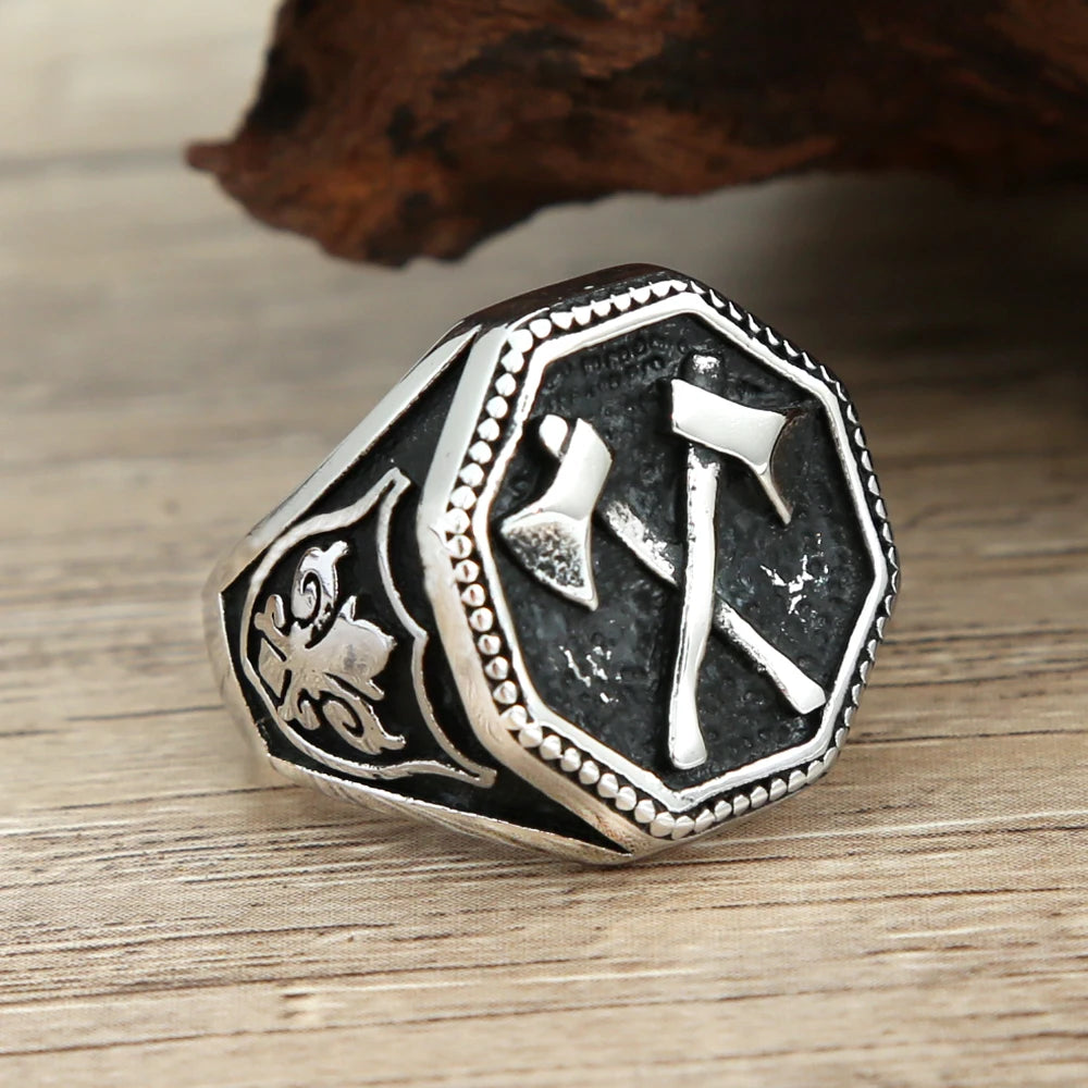 ANILLO DOBLE HACHA
