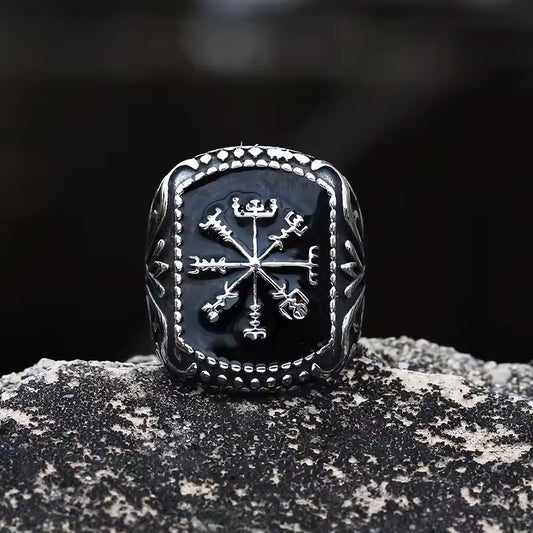 ANILLO BRUJULA VIKINGA RESTANGULAR