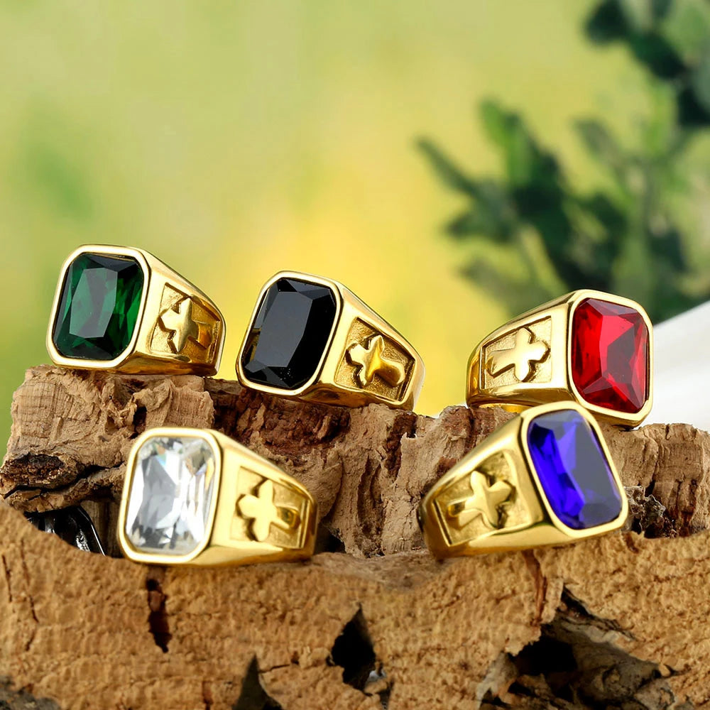 ANILLO PIEDRA Y CRUZ