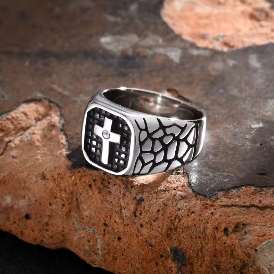 ANILLO CRUZ CON CIRCON
